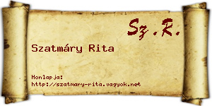 Szatmáry Rita névjegykártya